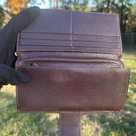 Gucci GG Abbey Wallet Fabric Wallet w/ Gold Hardware Code: 141412214 Preloved - Picture 7 of 11